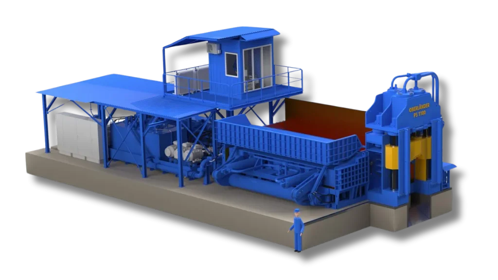 Ansicht 1100 t Schrottschere
