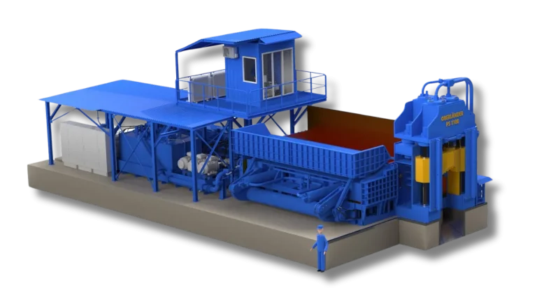 Ansicht 1100 t Schrottschere